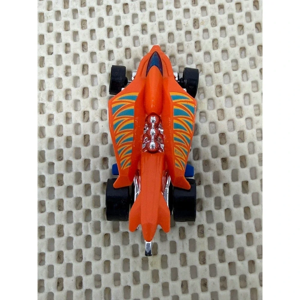 Hot Wheels Turbo Rooster Orange Blue 2016 Mattel Diecast Toy Car 1/64‎ Scale EUC